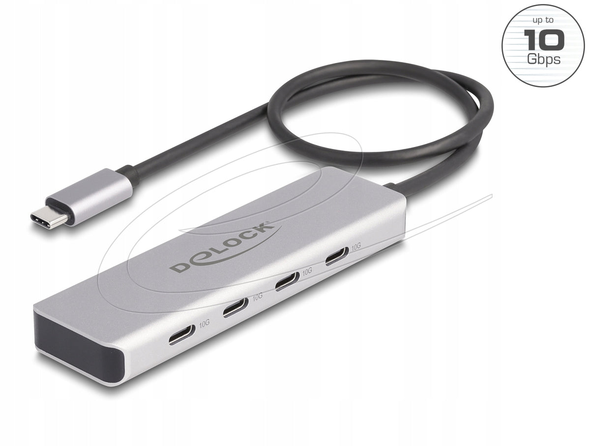 USB 10 Gbps USB Type-C Hub 4x USB Type-C + USB Type-C PD 85W Delock 64235