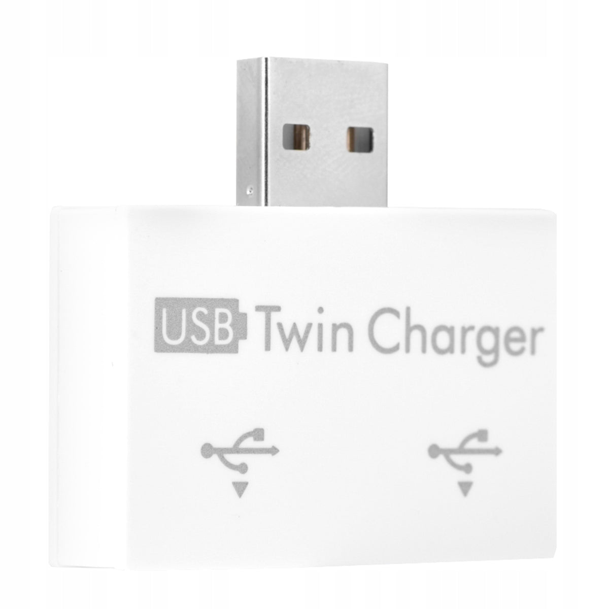 USB 2.0 2 Splitter Charging Ports White