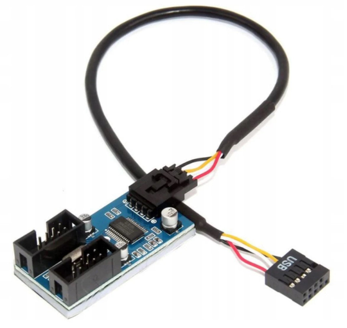 USB 2.0 9pin Hub Splitter Motherboard 2 Connectors
