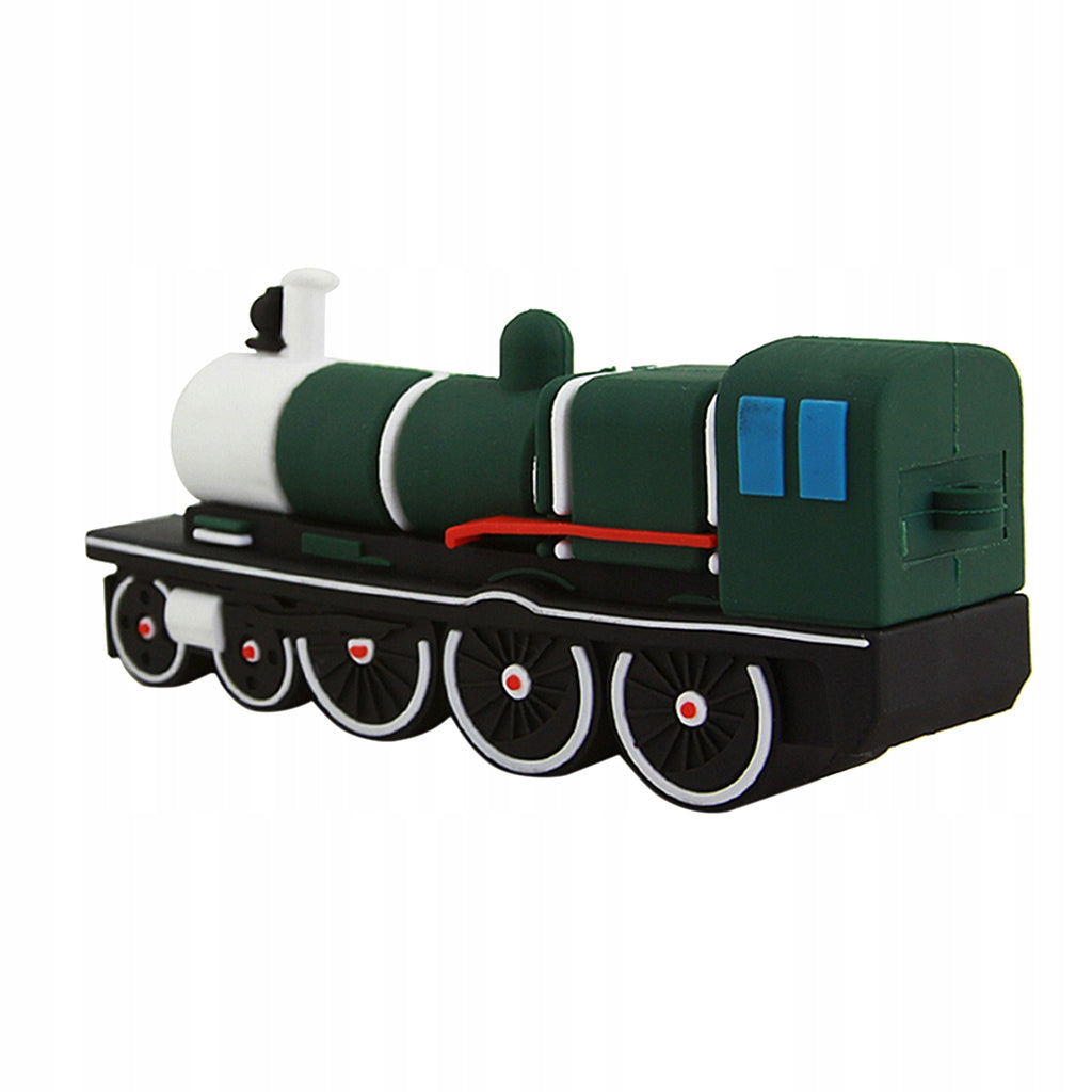 USB 2.0 Flash Drives Memory Stick Green Train Shape for Laptops PC 64G