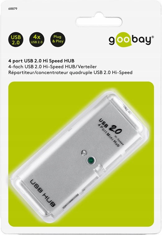 USB 2.0 Hi-Speed 4-Port Hub Splitter Packaging status original