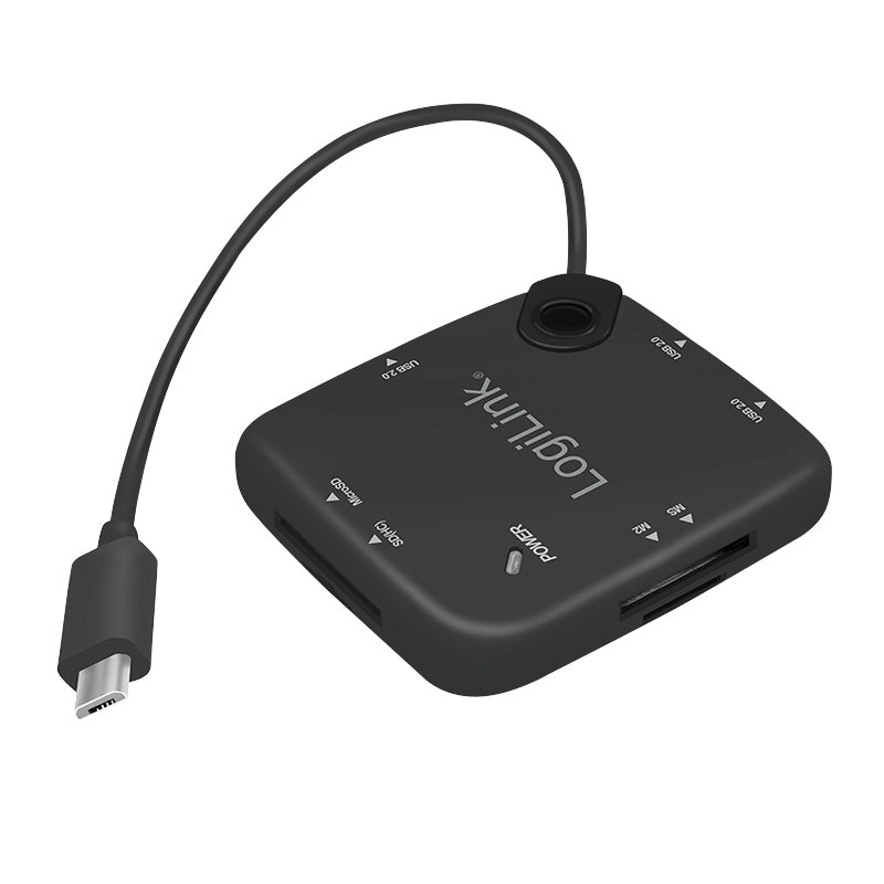 USB 2.0 Hub, 3 Ports, with Card Reader, OTG,