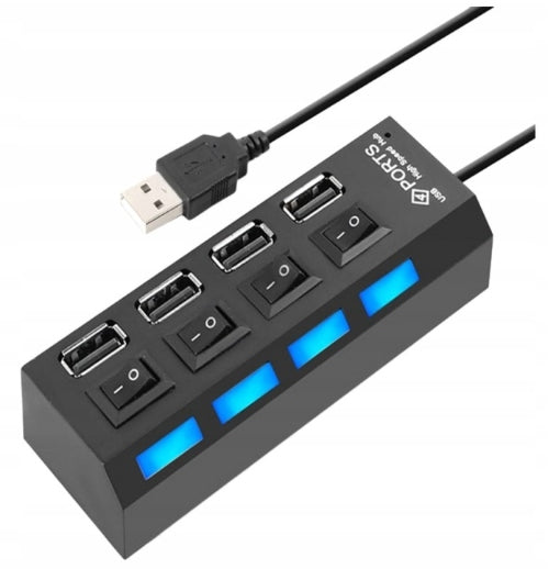 USB 2.0 Hub / 4 Ports / Active / with Circuit Breakers