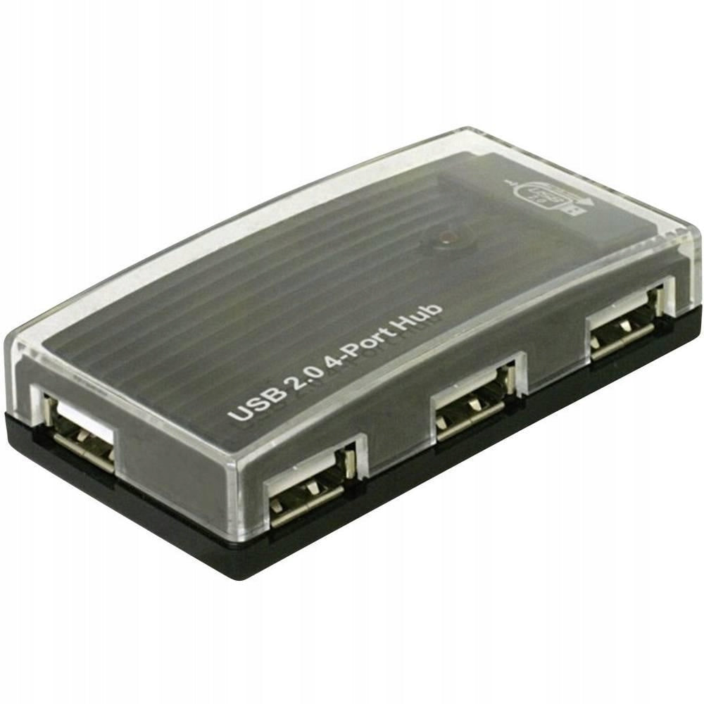 USB 2.0 Hub Delock, 4 x USB 2.0, Black