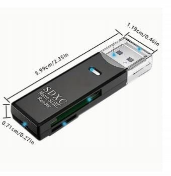 USB 2.0 Micro SD Memory Card Reader Black EAN (GTIN) 0095412365106