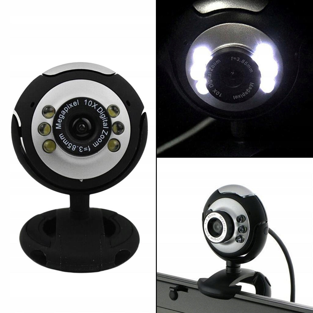 USB 2.0 Webcam HD 10X 360 Degree Rotation Computer with Microphone for PC