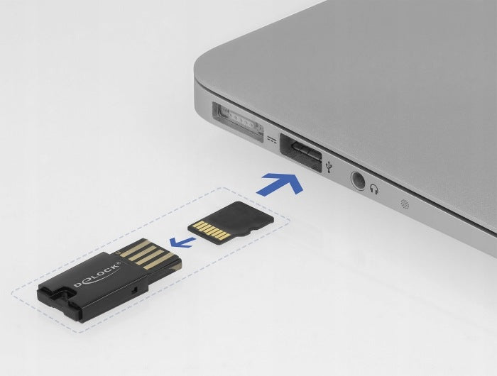 USB 2.0 card reader for Micro SD cards Delock 91603 Packaging status original
