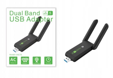 USB 3.0 1200Mbps 5GHZ 2.4GHZ WI-FI NETWORK CARD