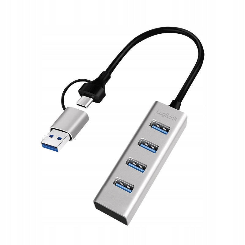 USB 3.0 4 Ports USB A Thunderbolt 3/4 Cable 2in1 FAST 5Gbs Logilink Packaging status original