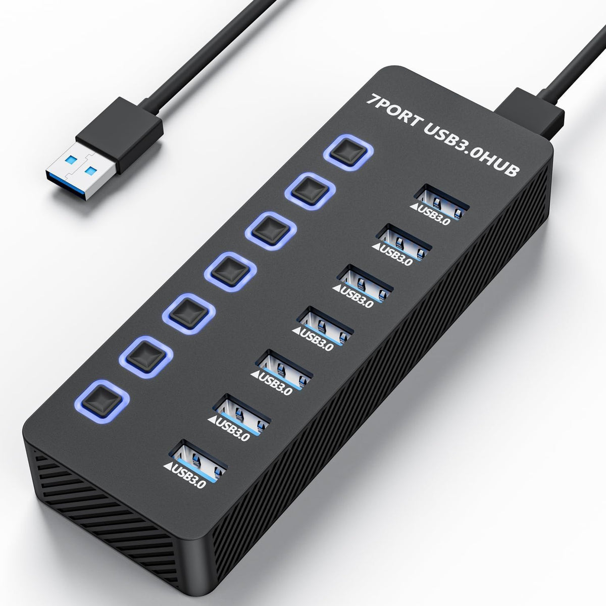 USB 3.0 7 Port USB Hub With MacBook iMac Surface Pro PC SWITCHES