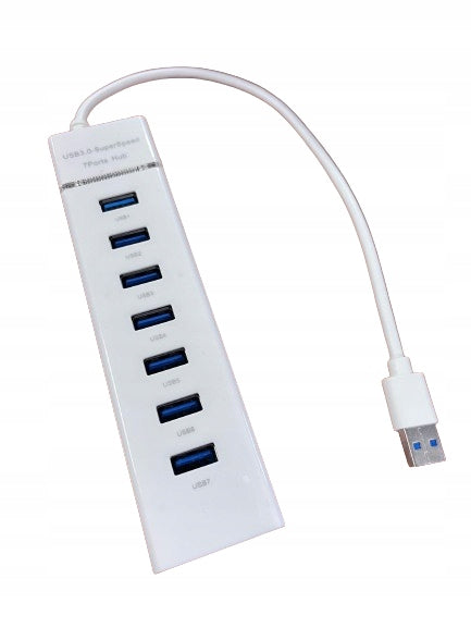 USB 3.0 HUB Port Splitter 7 Ports Splitter 30cm White