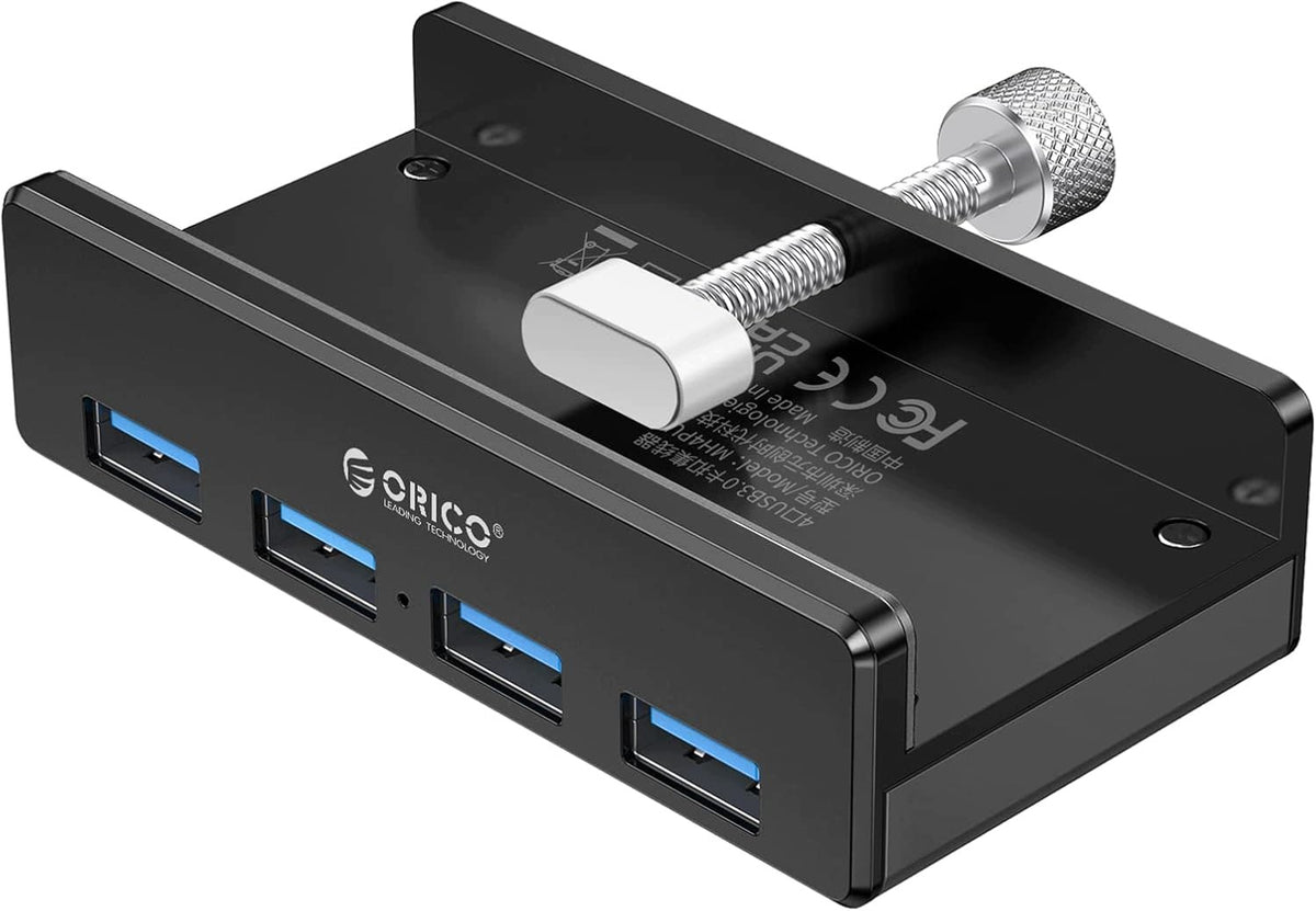 USB 3.0 HUB WITH CLIP 4 PORTS 5GBPS ALUMINUM CABLE 150CM