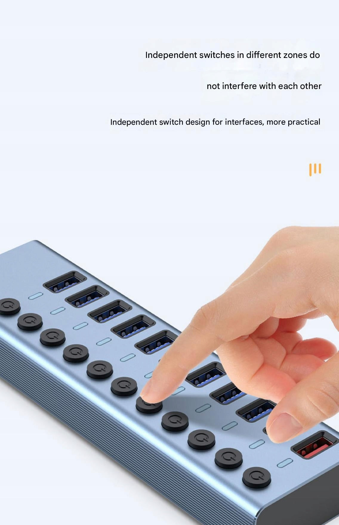USB 3.0 Hub 11-Ports 5Gbps with Charging & Power Cable – Plug&Play Packaging status original