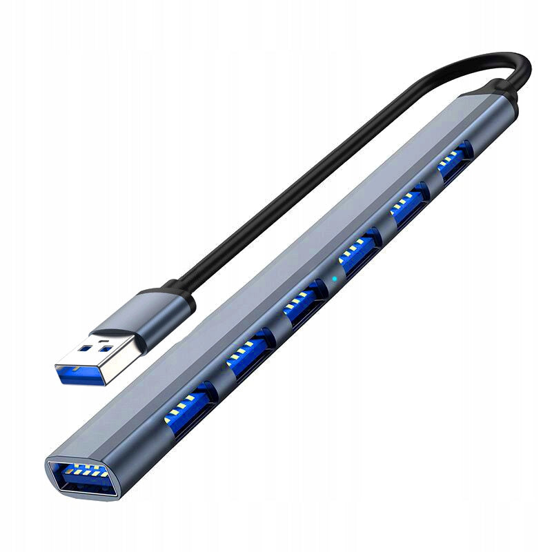USB 3.0 Hub DRMZ 7in1 Splitter 7x USB Fast Data Transfer Laptop PC Packaging status original