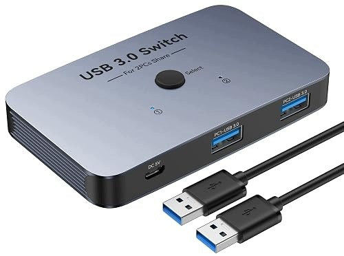 USB 3.0 KVM ALUMINUM SWITCH FOR 2 PCS 4 DEVICES FOR HOME Manufacturer no brand
