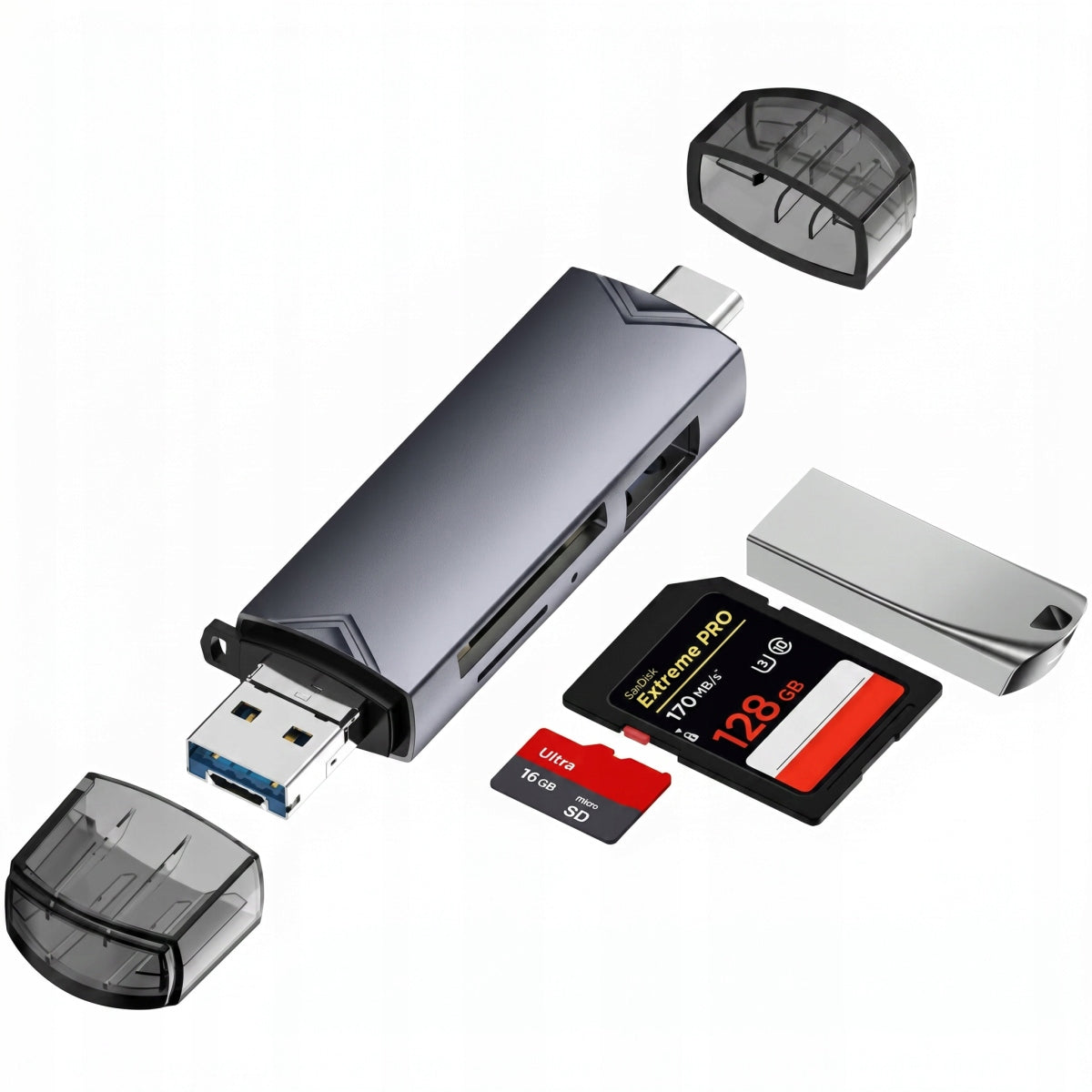 USB 3.0 Memory Card Reader for Reading Flash Memory Cards to Phone