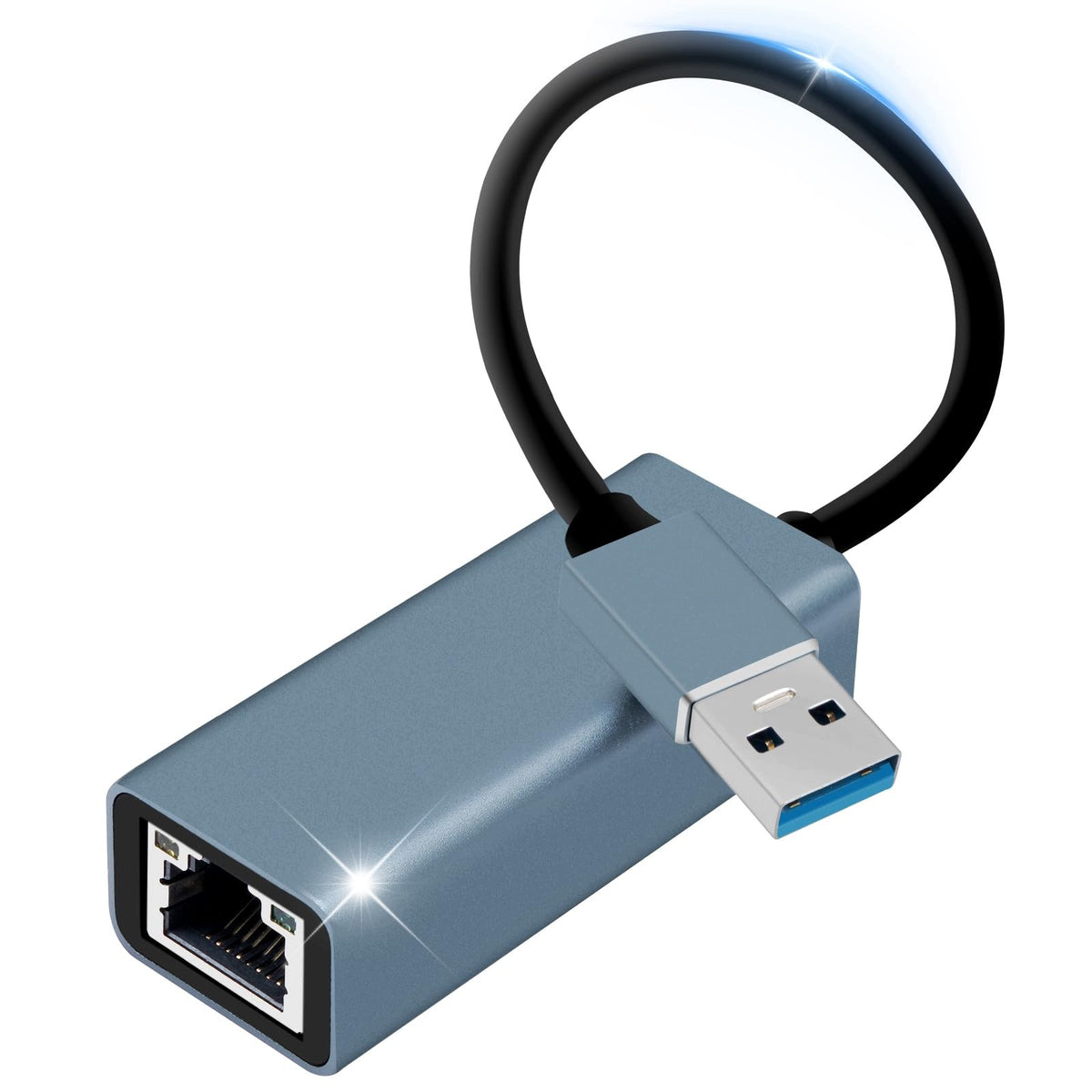 USB 3.0 to Ethernet Gigabit RJ45 Adapter Compact Aluminium