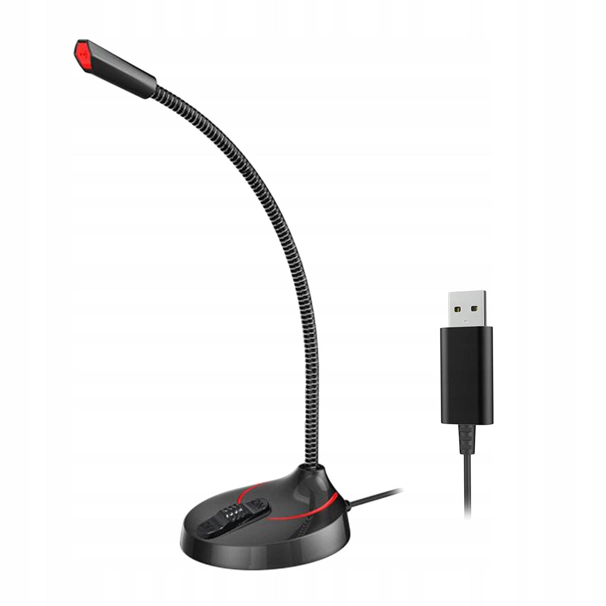 USB/3.5mm Computer Microphone, Plug & Play Desktop F12 Black USB