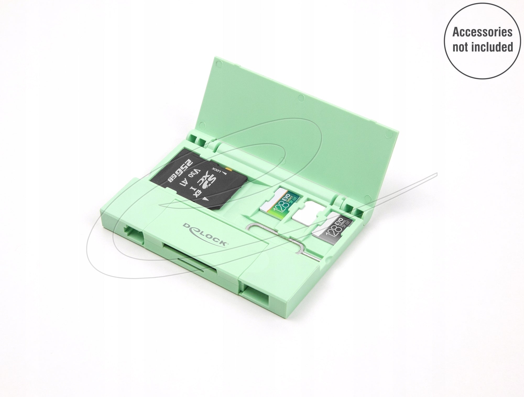 USB 5 Gbps USB C A card reader for SD and Micro SD with Delock 91015 case Manufacturer code 91015