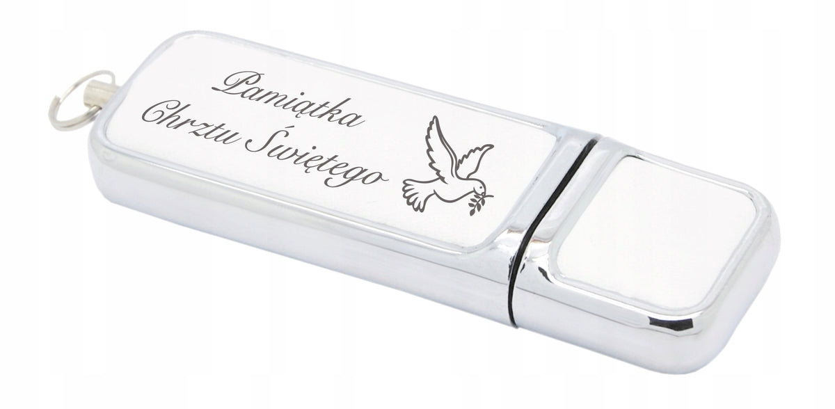 USB 512 MB leather flash drive engraving for BAPTISM