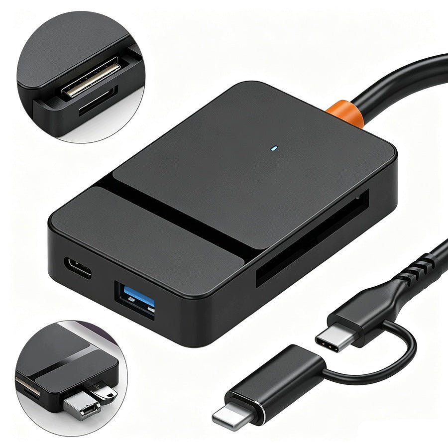 USB-A Memory Card Reader USB-C SD/TF/CF/MS, 5Gb/s High Speed Data Transfer