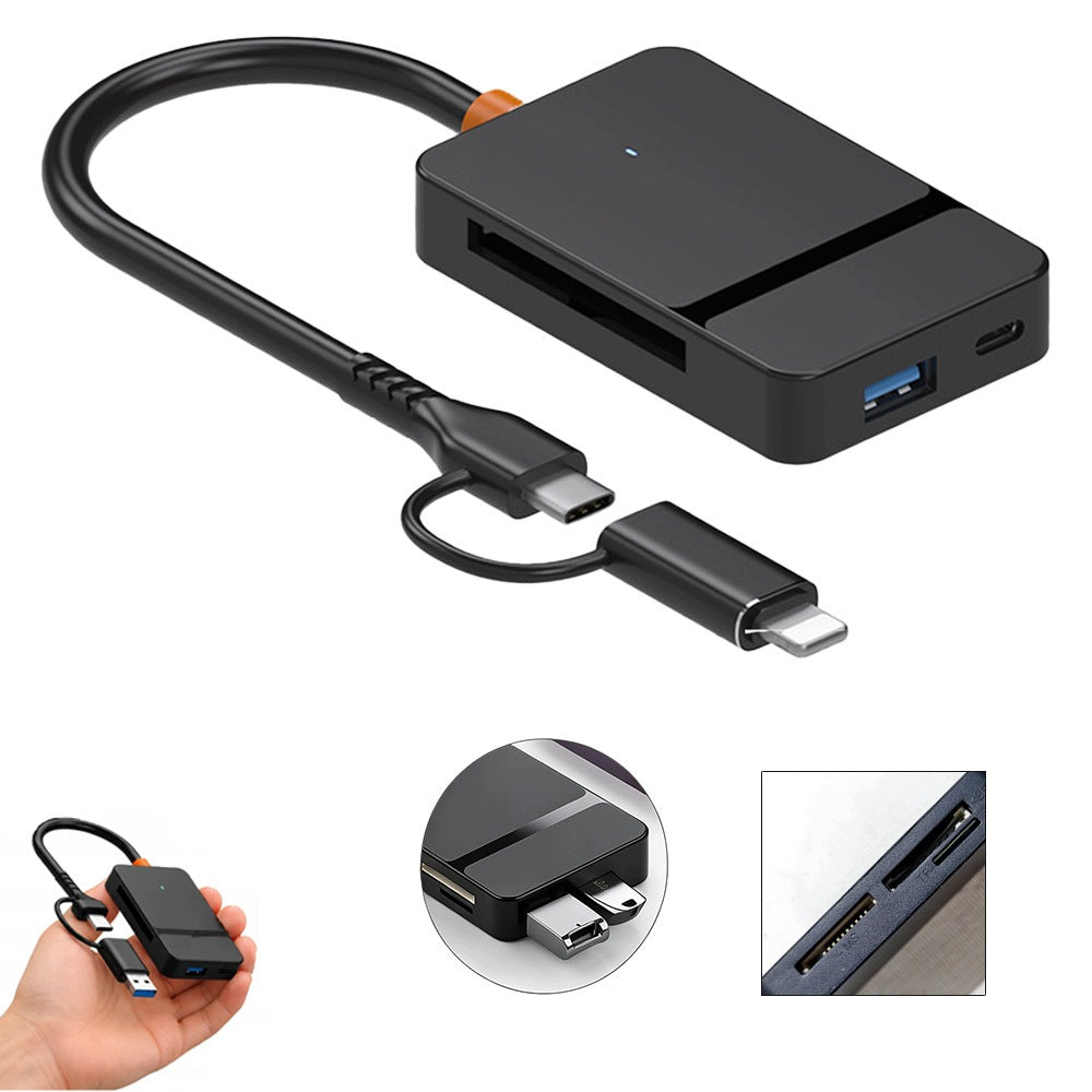 USB-A Memory Card Reader USB-C SD/TF/CF/MS, 5Gb/s High Speed Data Transfer