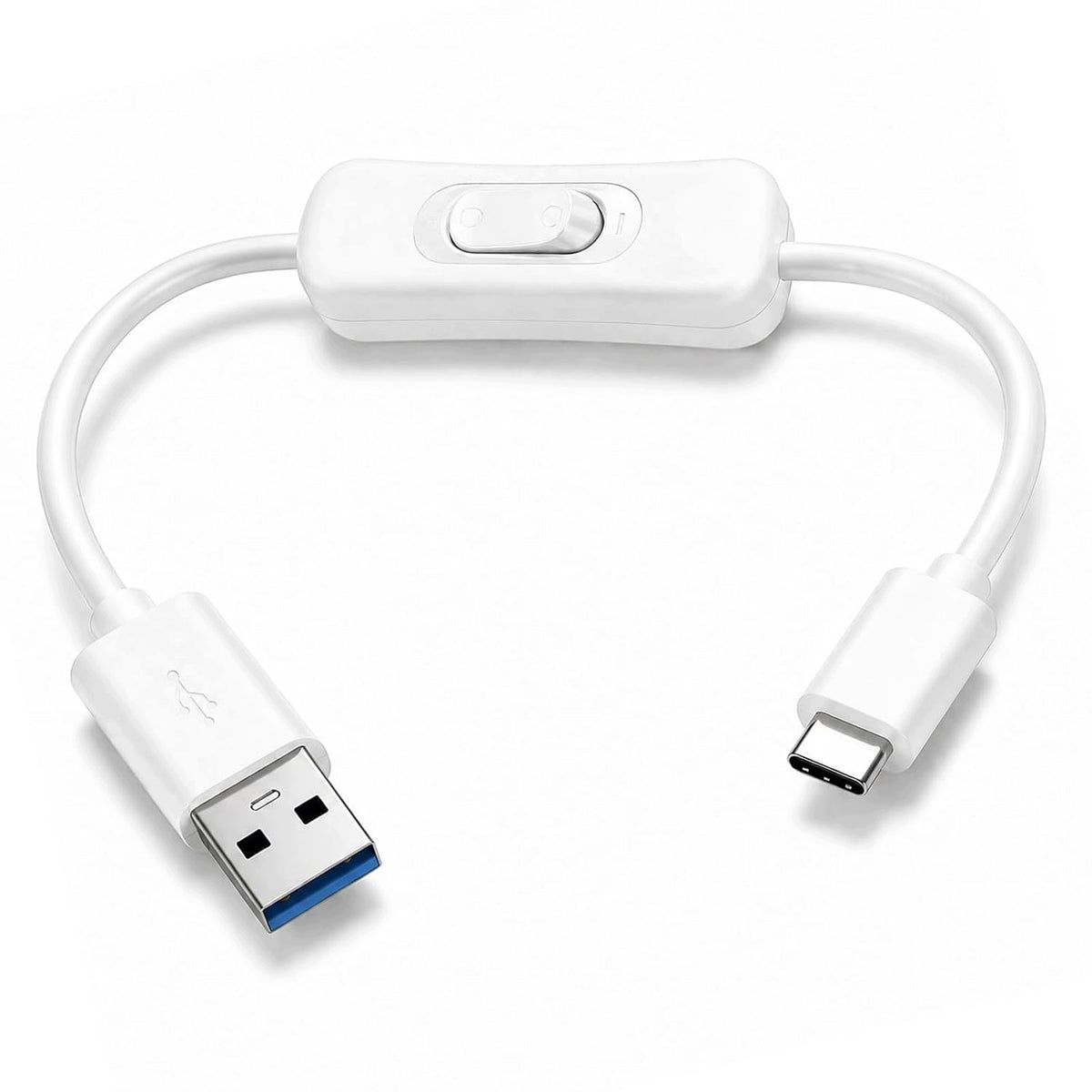 USB A USB C cable with switch 60 W 3 A 0,3 m