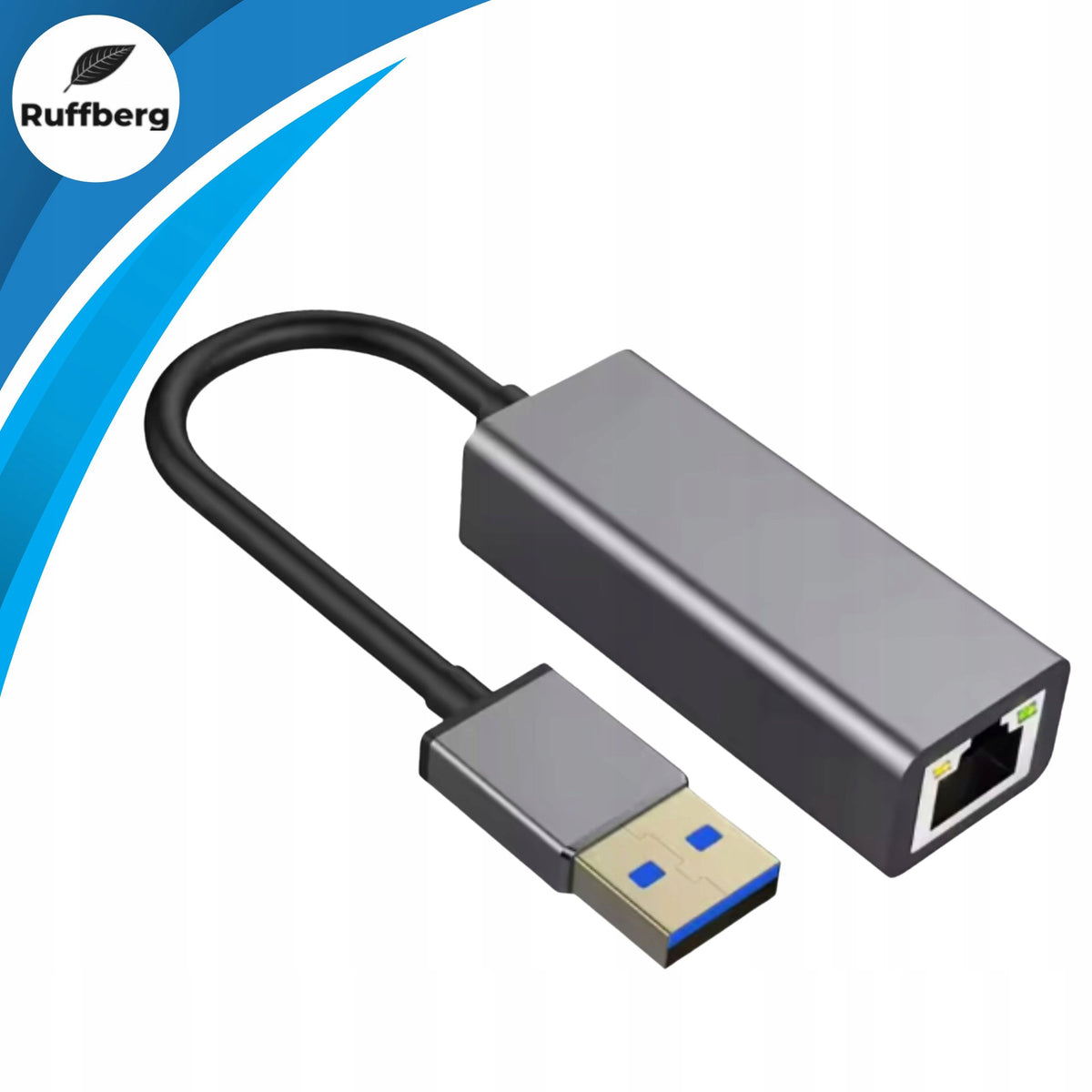 USB ADAPTER FOR RJ45 1000MBPS GIGABIT RUFFBERG MODEL AD14 METAL USB30 Packaging status original