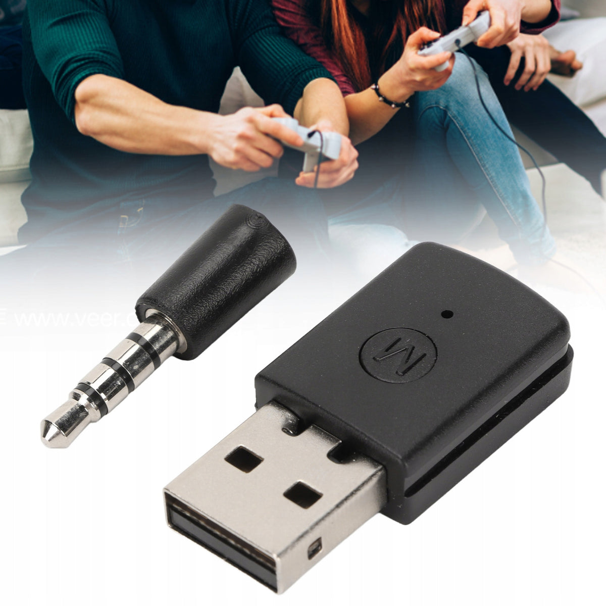 USB ADAPTER TRANSMITTER RECEIVER BLUETOOTH AUDIO HEADPHONES 5.1 TO PS4 PS5 Packaging status original