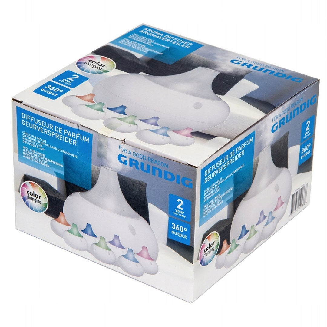 USB Air Humidifier Ultrasonic Glowing Fragrance Diffuser Grundig Water tank capacity 0.08 l