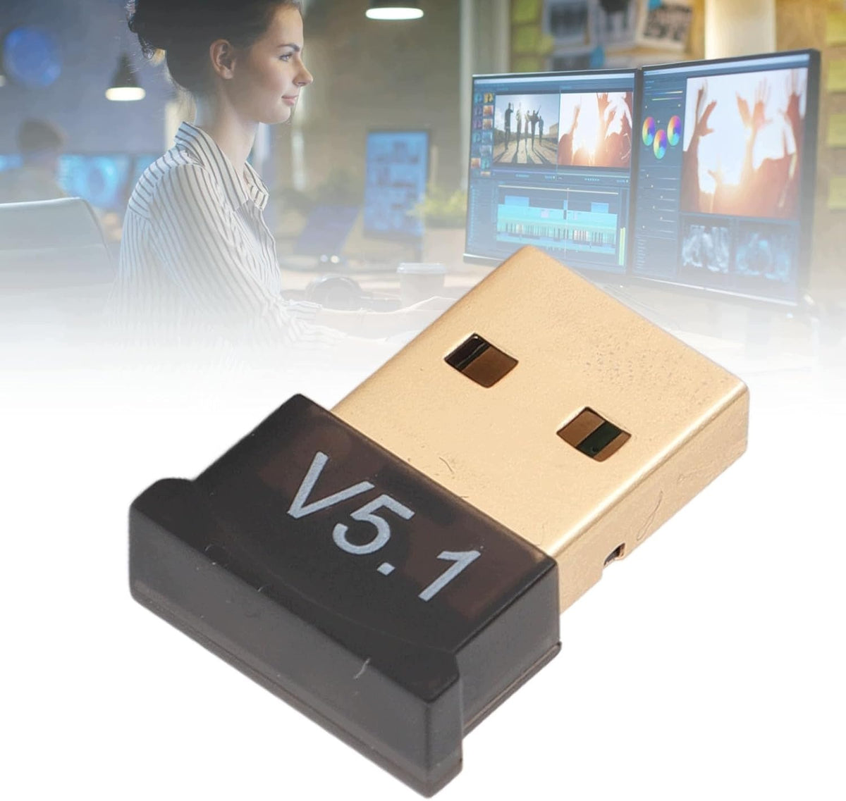 USB BLUETOOTH 5.1 ADAPTER FOR PC LAPTOP - PLUG AND PLAY FOR WINDOWS Brand no brand