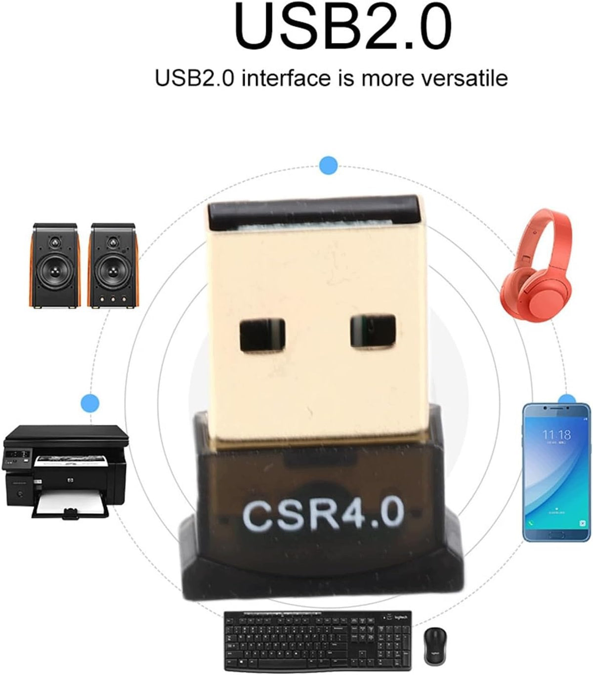 USB BLUETOOTH ADAPTER 4.0 RECEIVER MOUSE KEYBOARD CSR Brand no brand
