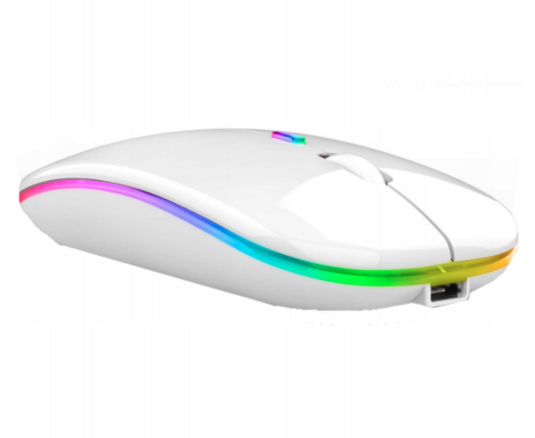 USB BT WIRELESS MOUSE QUIET 2,4G RGB MAC PC WHITE EAN (GTIN) 5906196256557
