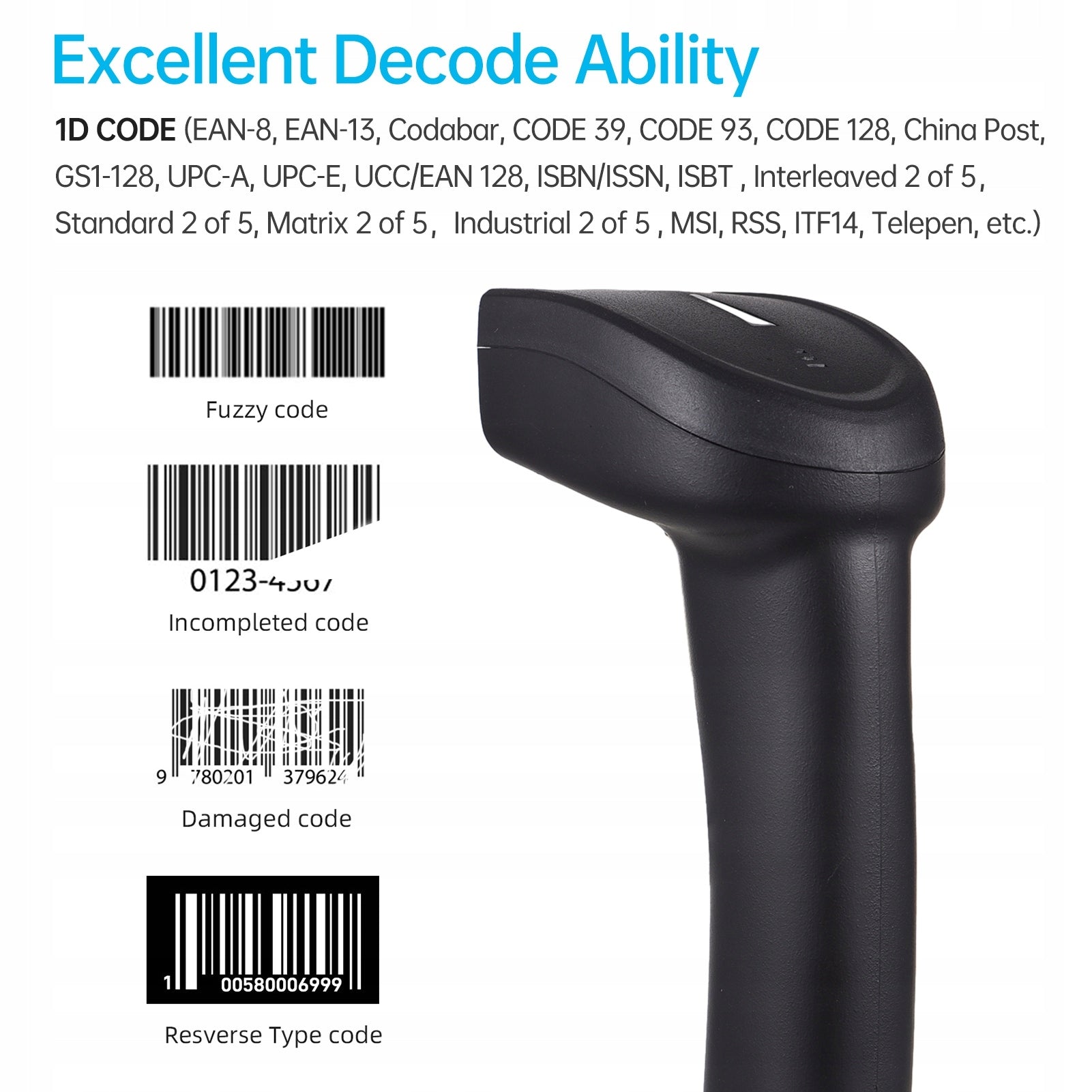 USB Barcode Scanner Plug and Play Portable Handheld EO Reader Brand no brand