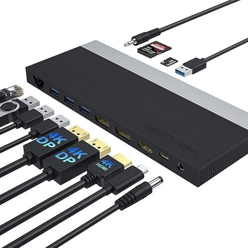 USB C 13 IN 1 TRIPLE DISPLAY HUB 4K DOCKING STATION FOR LAPTOP FOR HOME Manufacturer no brand