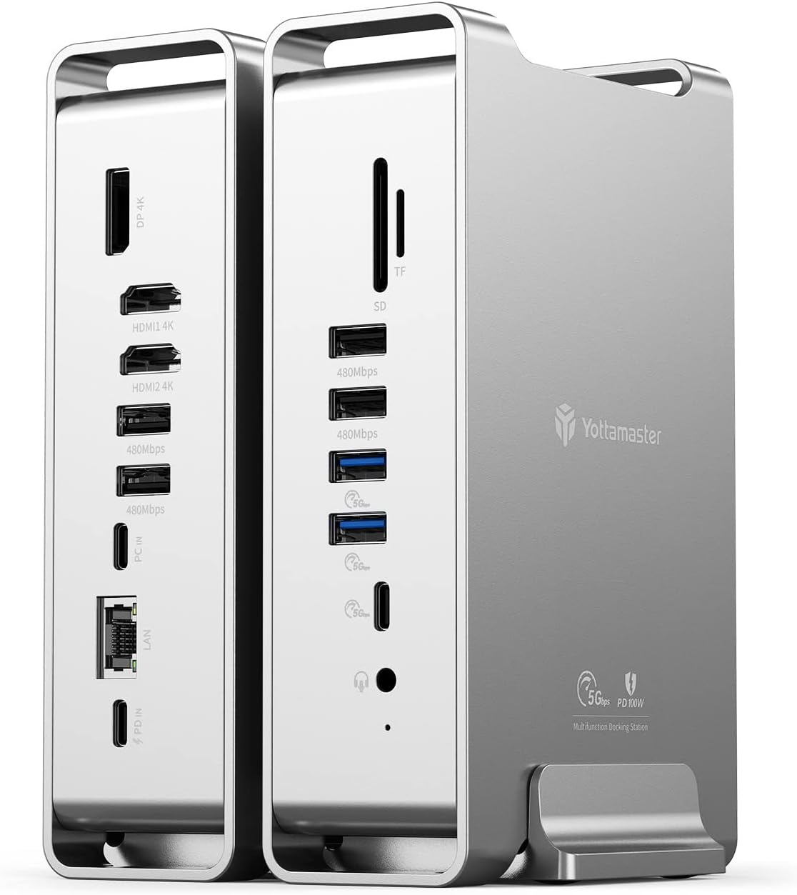 USB-C 15w1 4K HDMI PD100W SD/TF Yottamaster L186 Docking Station