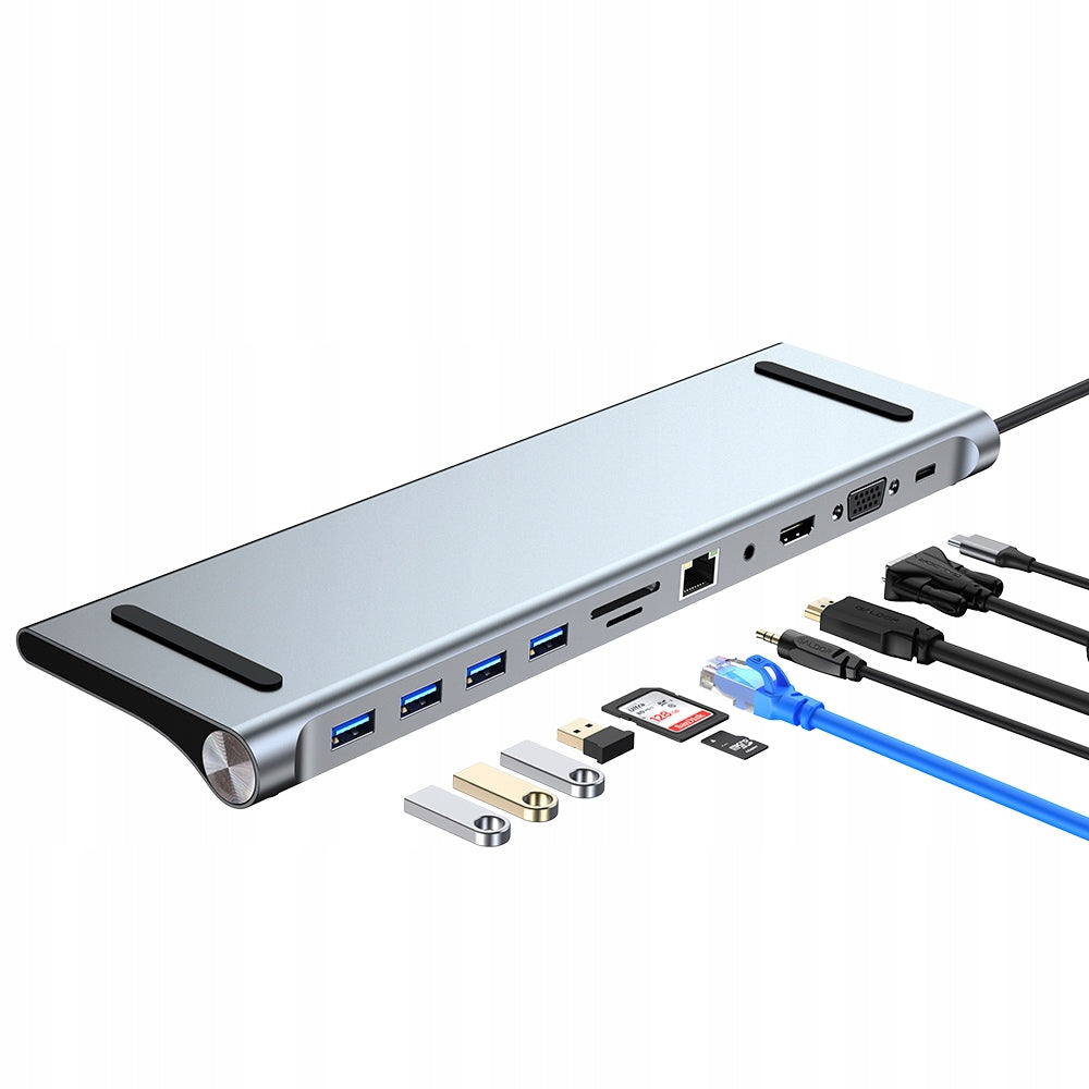 USB C 3.0 HDMI 4K RJ45 LAN PD 11in1 Docking Station