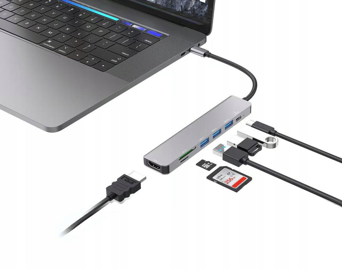 USB-C 3.2 HUB Docking Station 3x USB HDMI SD microSD Memory Card Reader Packaging status original