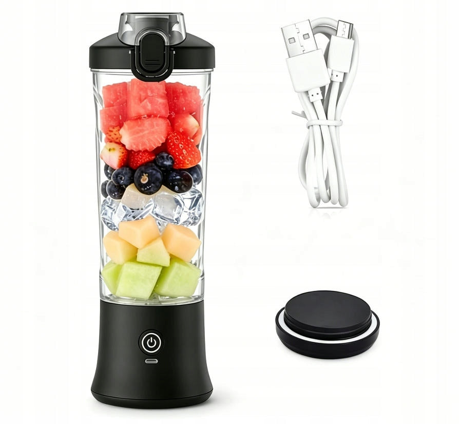 USB-C 600ml Wireless Blender with 6 Blades for Smoothies and Smoothies