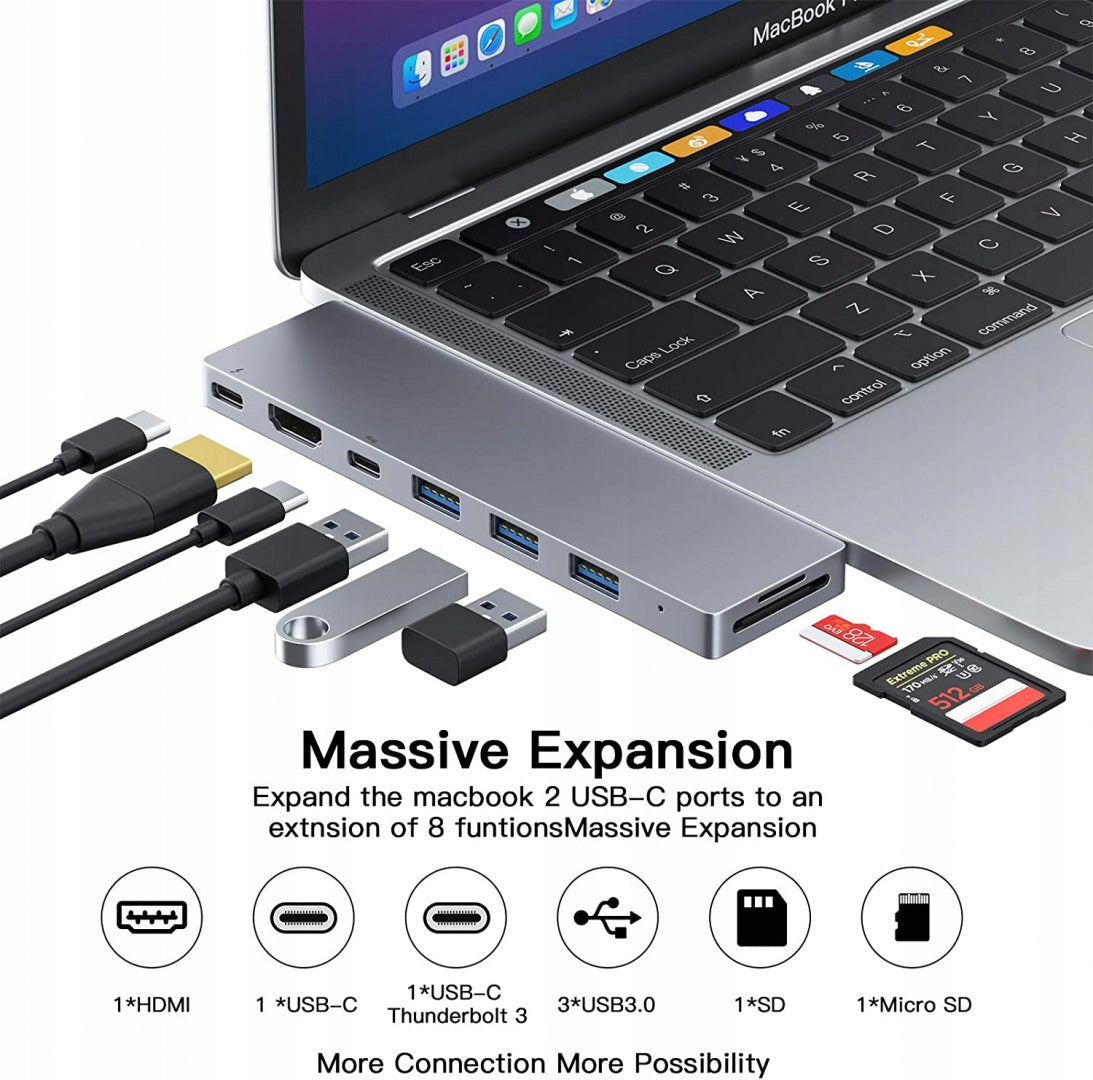 USB-C Adapter OFIMA Thunderbolt 3 Manufacturer code Ofm-8IN1-SG