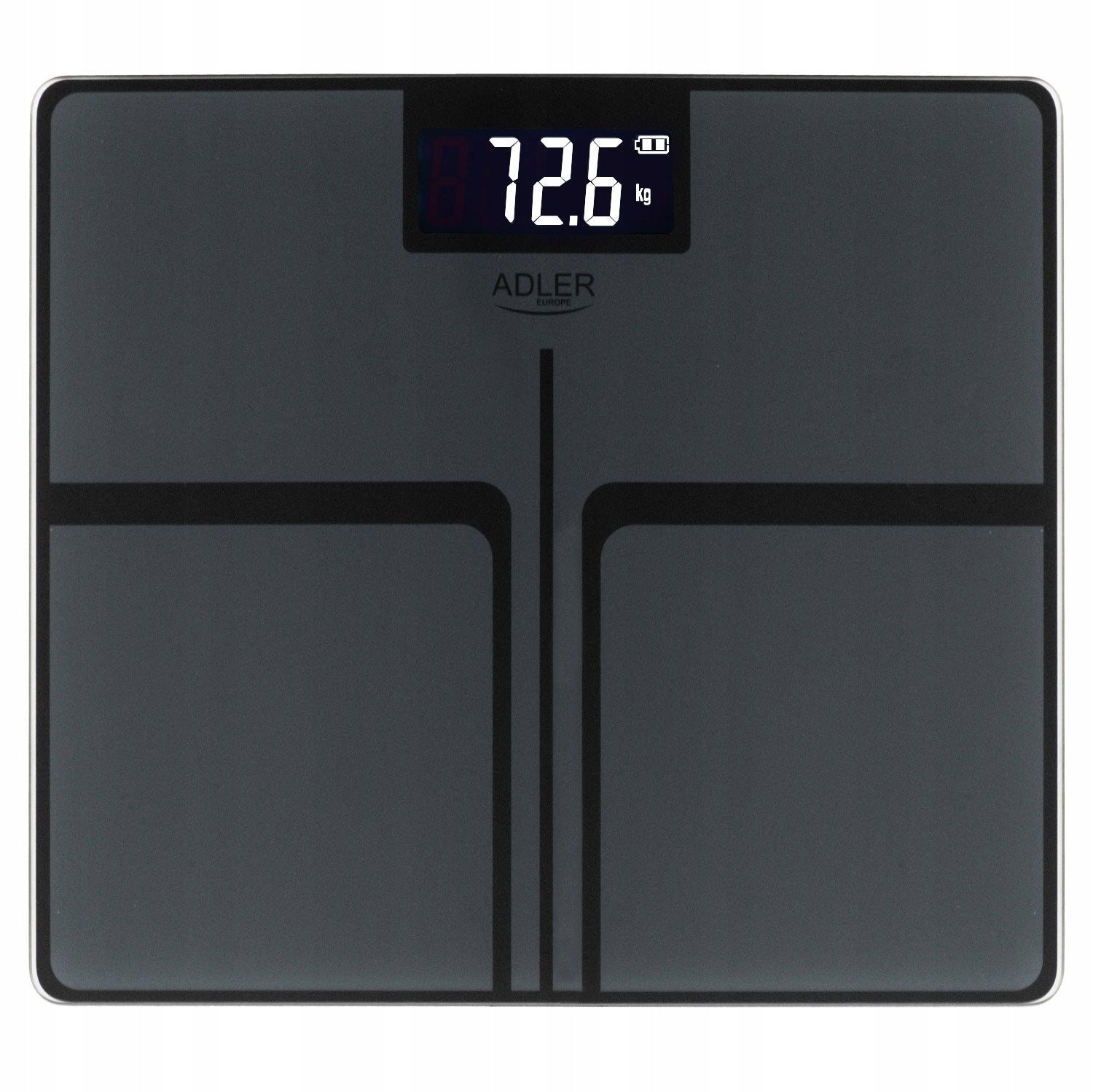 USB-C Cordless Bathroom Scale 180kg GREY LCD Tempered Glass 100g Manufacturer code AD8194S