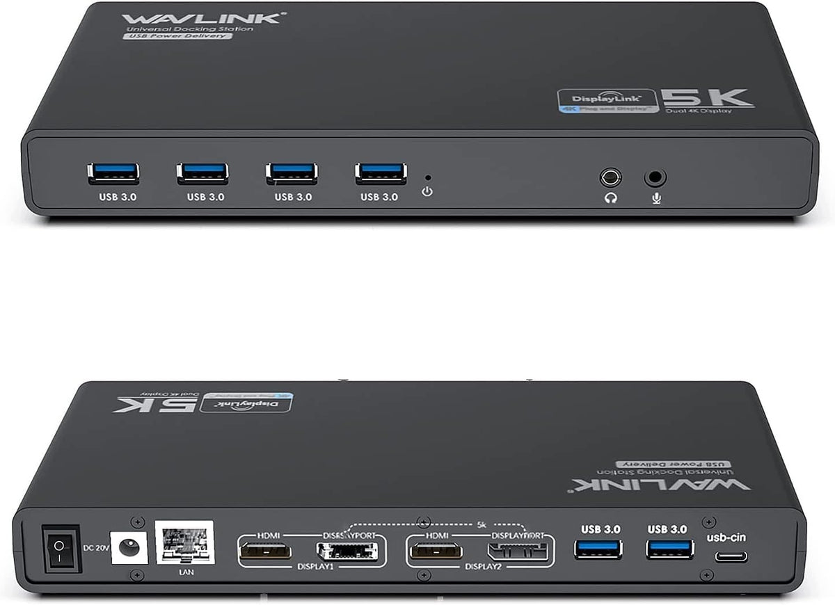 USB-C DOCKING STATION 13IN1 DUAL HDMI DP 65W ETHERNET