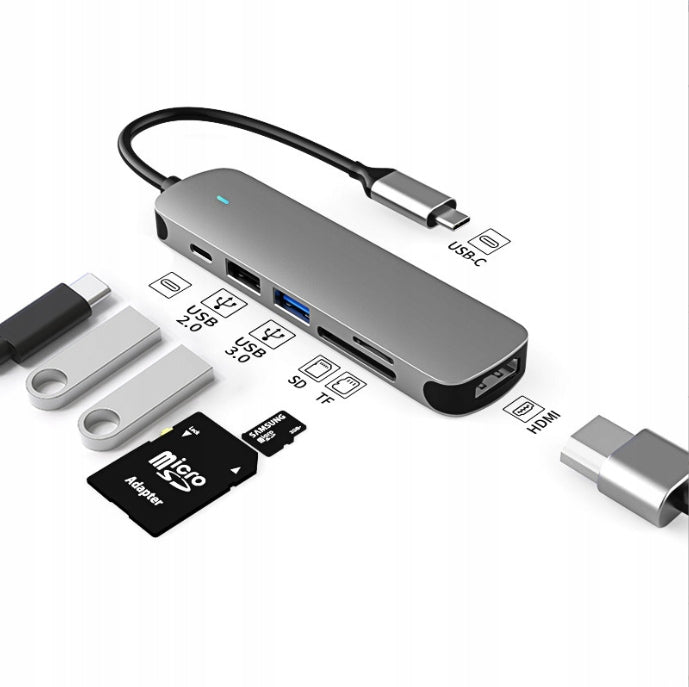 USB-C Docking Station Hub with Card Reader, USB 3.0, PD, HDMI 4K, SD & TF Manufacturer no brand