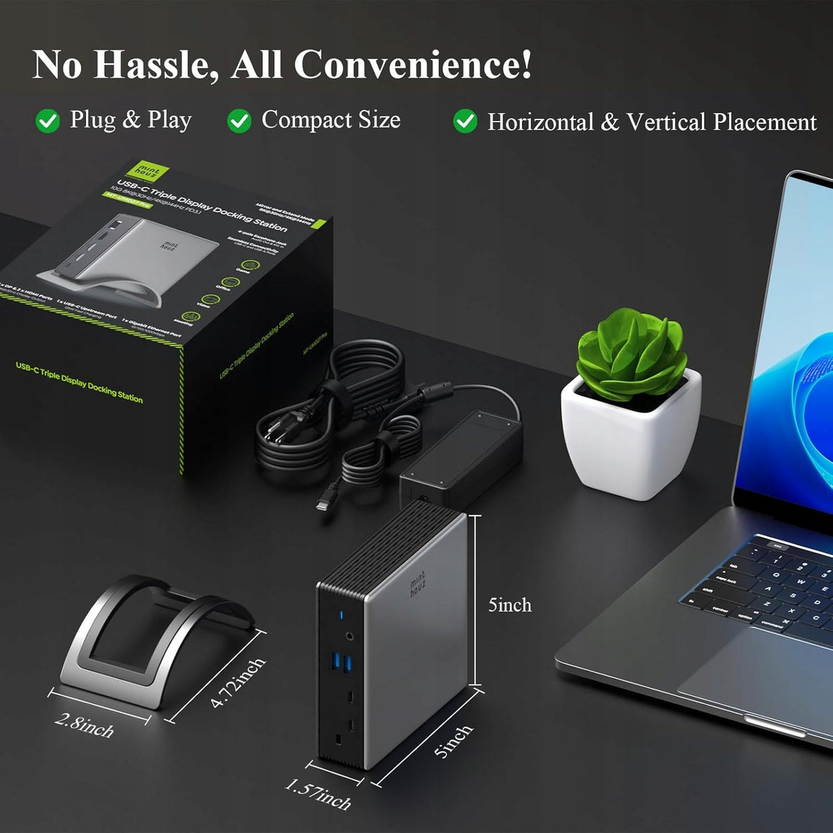 USB C Docking Station, Minthouz PD3.1 Docking Station 3 with 4K@144Hz 2 * HDMI Manufacturer code WL-UG61244