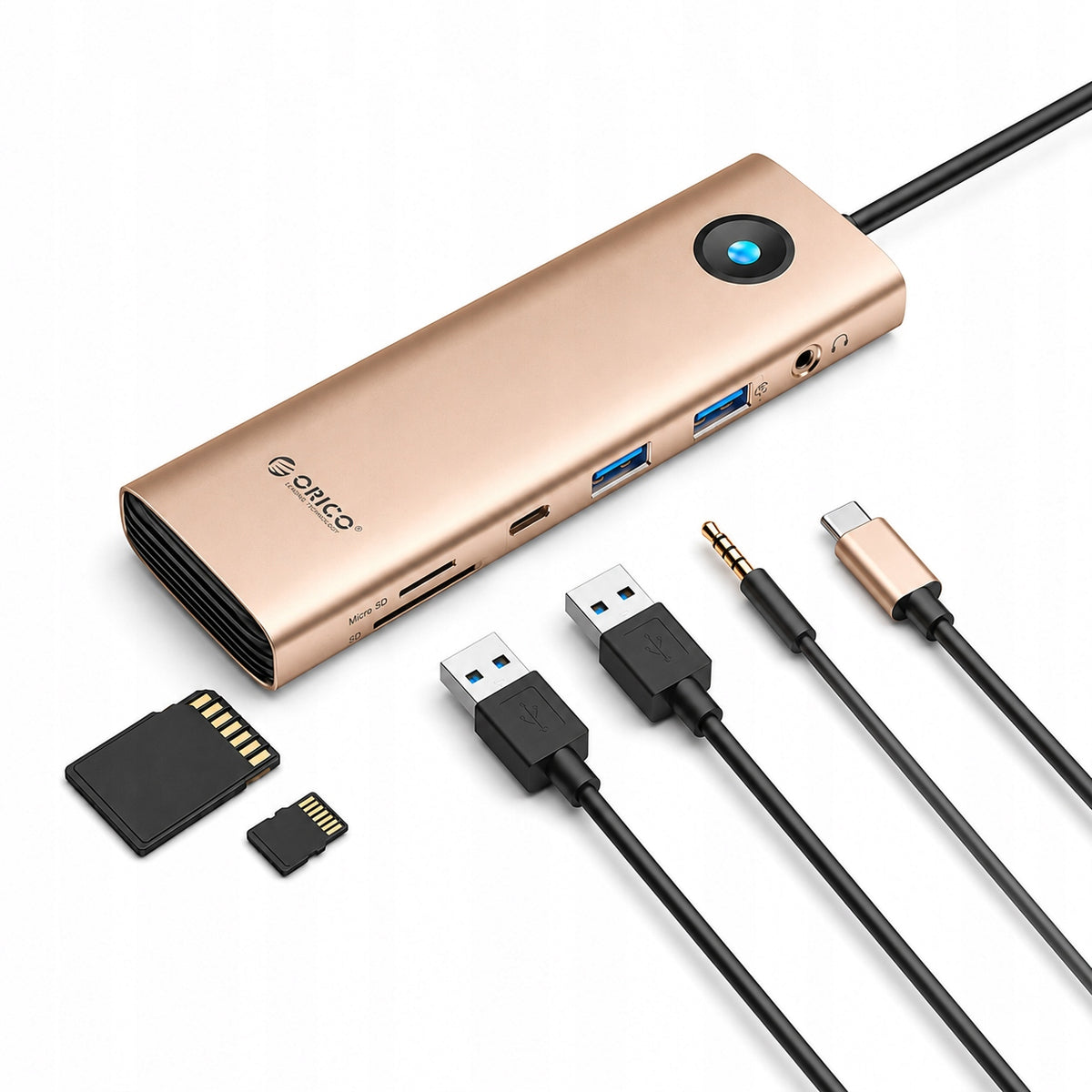 USB-C Docking Station Orico PW11 9in1 HDMI 4K 60Hz PD 100W RJ45