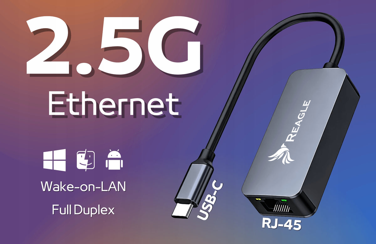 USB-C ETHERNET ADAPTER NETWORK CARD LAN GIGABIT RJ45 2500 MB Packaging status original
