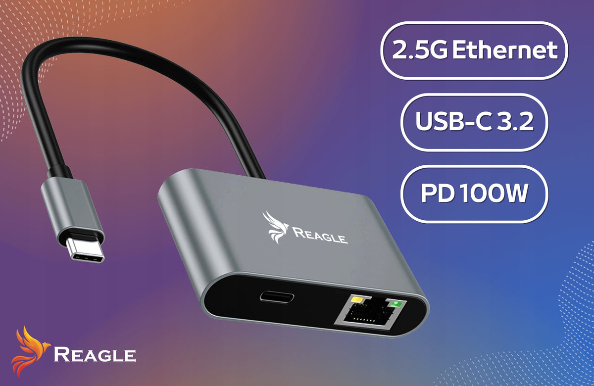 USB-C ETHERNET ADAPTER USB LAN NETWORK ADAPTER RJ45 2.5G PD100W Packaging status original