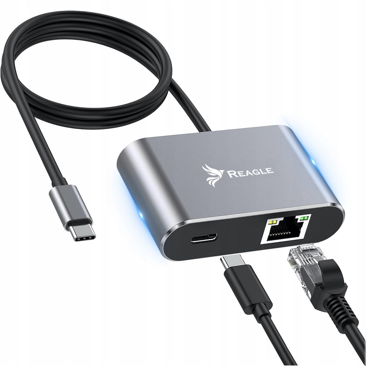 USB-C ETHERNET ADAPTER USB LAN NETWORK ADAPTER RJ45 2.5G PD100W