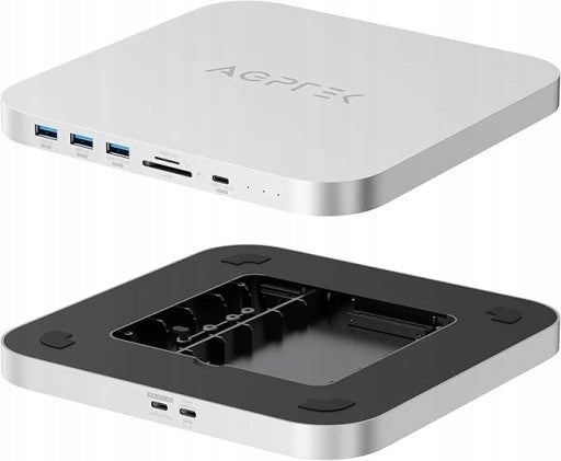 USB-C HUB AGPTEK PRO WITH DUAL DISK ENCLOSURE DOCKING STATION