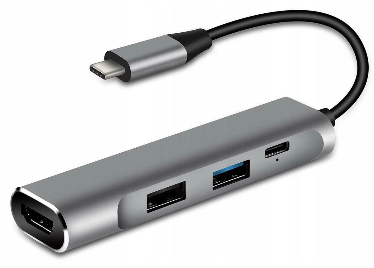 USB-C HUB -> HDMI 2xUSB 3.0 PD THUNDERBOLT MacBook M1 STATION ADAPTER 4in1